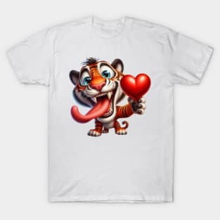 🐯🔥 Funny Tiger Sublimation Clipart | Cute & Playful Big Cat Digital Art for Creative Projects! 🎨✨ T-Shirt